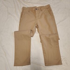 Rag & Bone Men's Fit 2 Stretch Twill Chino Khaki Flat Front Pants Size 33 x 28